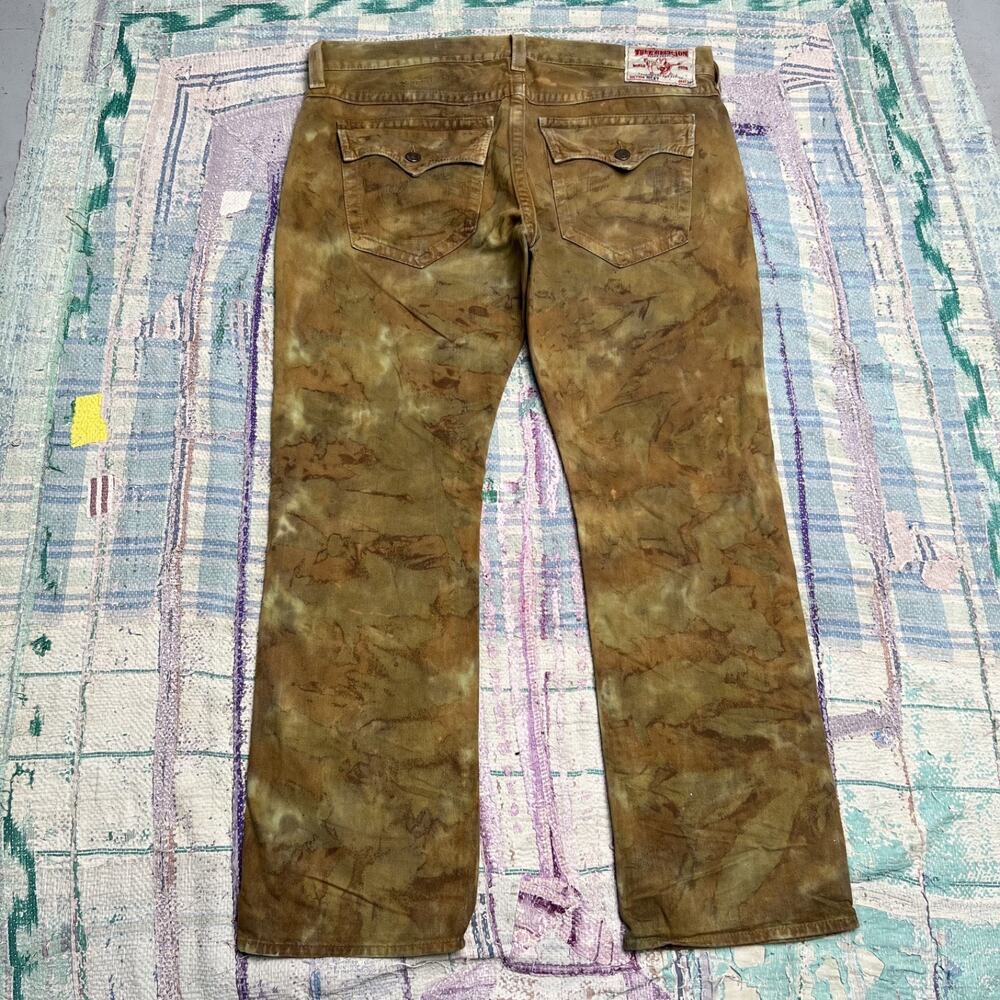 True Y2K 2000s True Religion Ricky Bootcut Camo Denim Made In USA Size 40x33